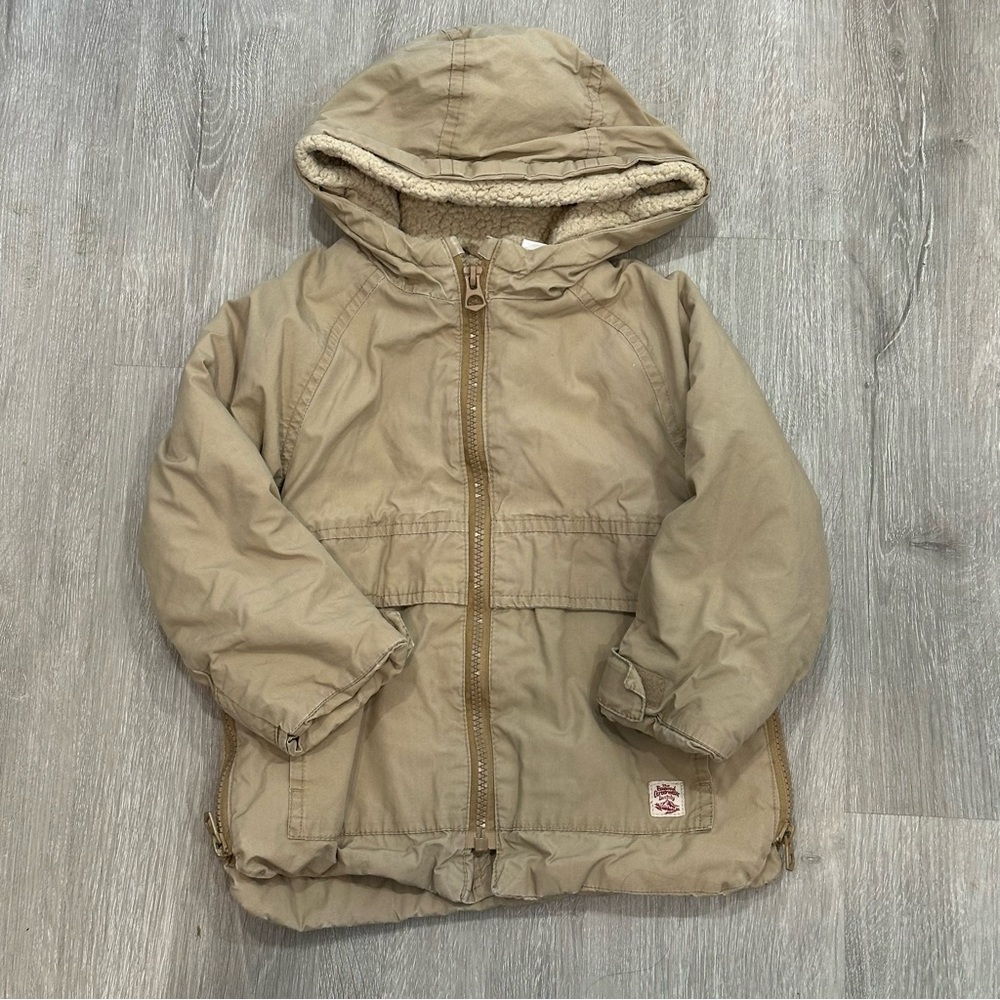 Zara 2/3 Jacket Coat Khaki